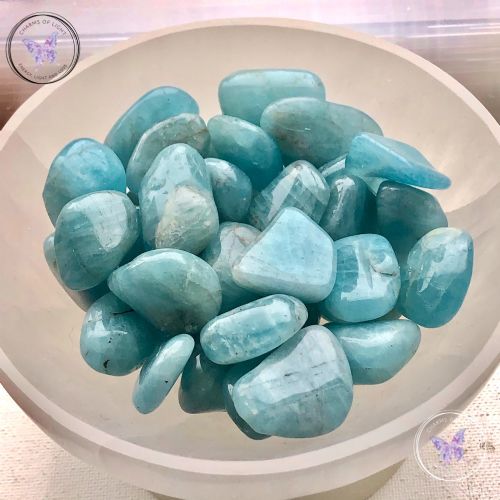 Blue Aquamarine Tumble Stone